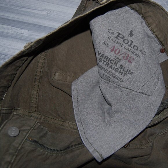 POLO RALPH LAUREN Varick Slim Straight Green Jeans Men's Size 40X32 NWT - Picture 4 of 7